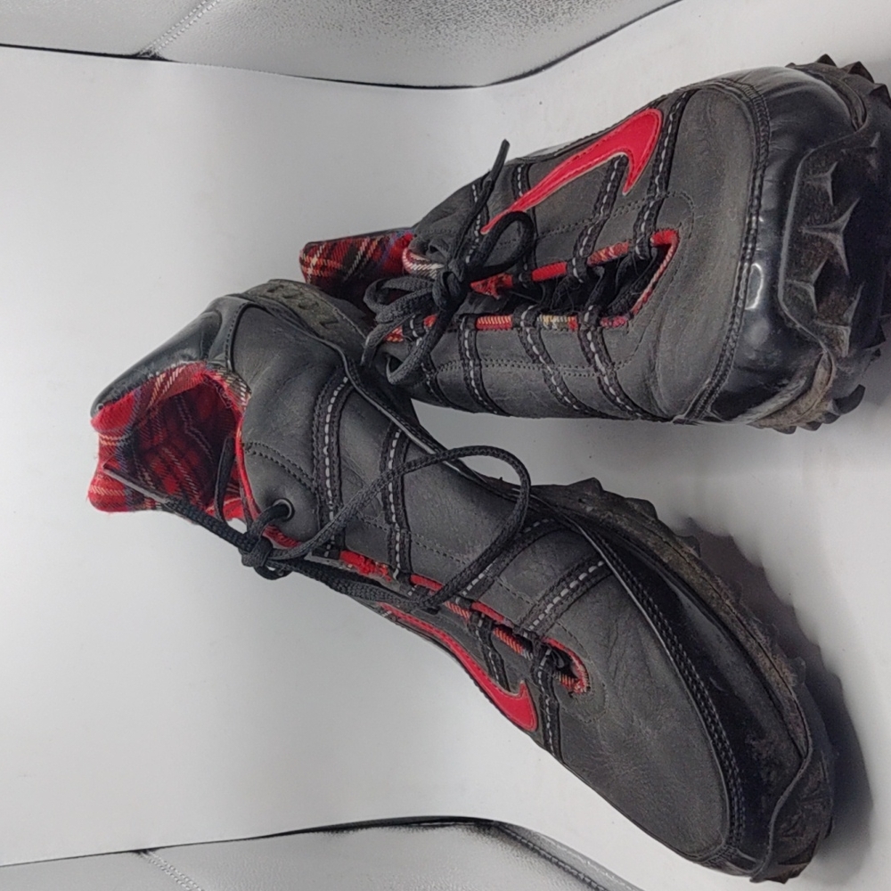 Red and Black Nike Running Track Shoes